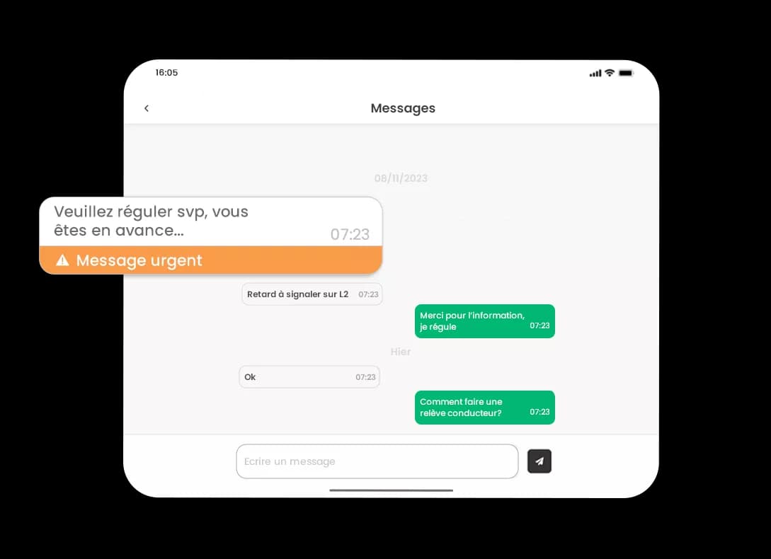 Driver–Control Communication